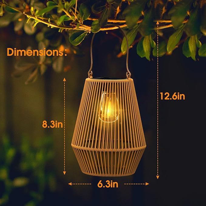 Solar Lanterns KagoLing Solar Lanterns Outdoor Waterproof Hanging Solar Lights Outdoor Waterproof Solar Lamp Lights for Outside GardenYardPatioPorchTreesLawnPathway Decor Gifts for Women Mom