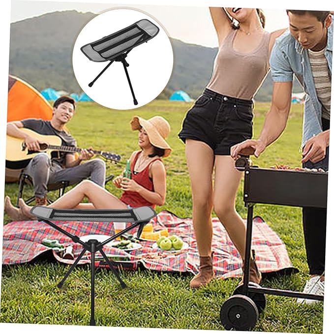 balacoo Portable Folding Camping Chair Small Camping Footrest Beach Foot Rest Lightweight Sturdy for Outdoor Activities