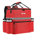 Food Delivery Backpack - Insulated Pizza Bag for Delivery Bike with 4 Cup Holders Large Leakproof Hot/Cold Delivery Bags for Uber Eats Doordash Postmates - Red