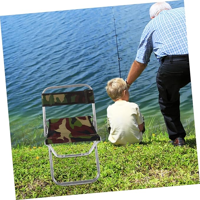 Portable Folding Stool Large Size Fishing Chair Camping Accessory Durable and Comfortable Random Color