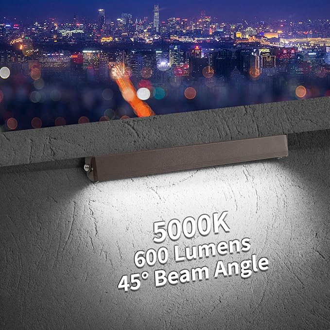 4-Packs 5W 12inch LED Hardscape Paver Lighting12V AC/DC Low Voltage Retaining Wall LightsLED Landscape Lighting5000K Daylight White Outdoor Step Light50000 Hours Lifespan