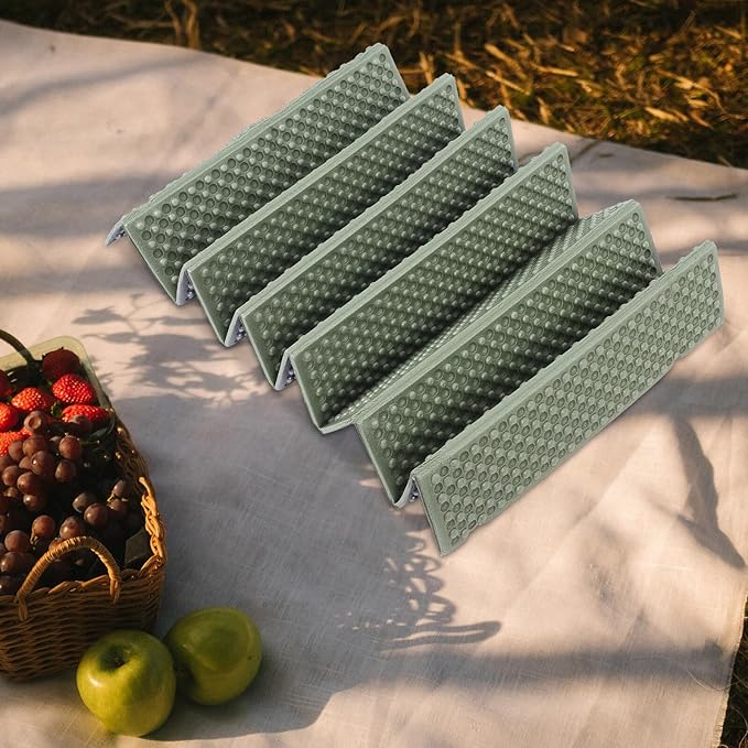 BESPORTBLE Foldable Camping Sleeping Pad Thick Water-Resistant Outdoor Picnic Mat with Aluminum Foil Coating for Hiking Tent Fold-up Moisture Barrier Cushion in