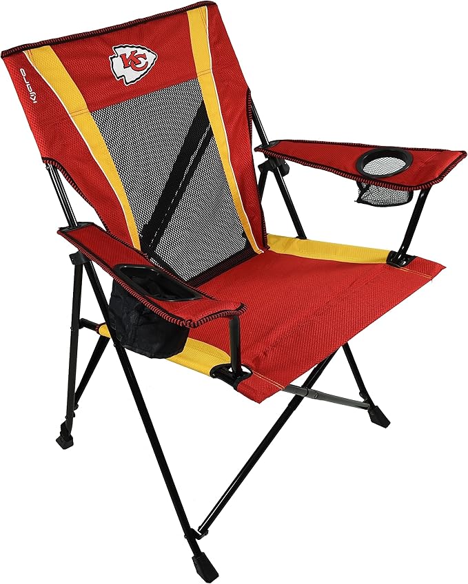 Kijaro Dual Lock Pro Sports Fan Folding Chair 26 L x 35.5 W x 37 H Kansas City Chiefs