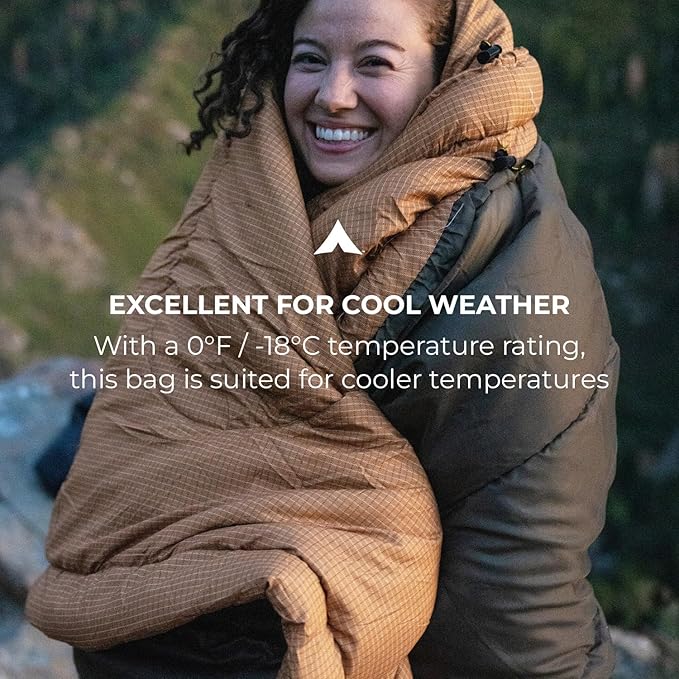 Teton Celsius Regular 25F 20F 0F Degree Sleeping Bags All Weather Bag for Adults and Kids Camping Made Easy and Warm Travel Sack Included