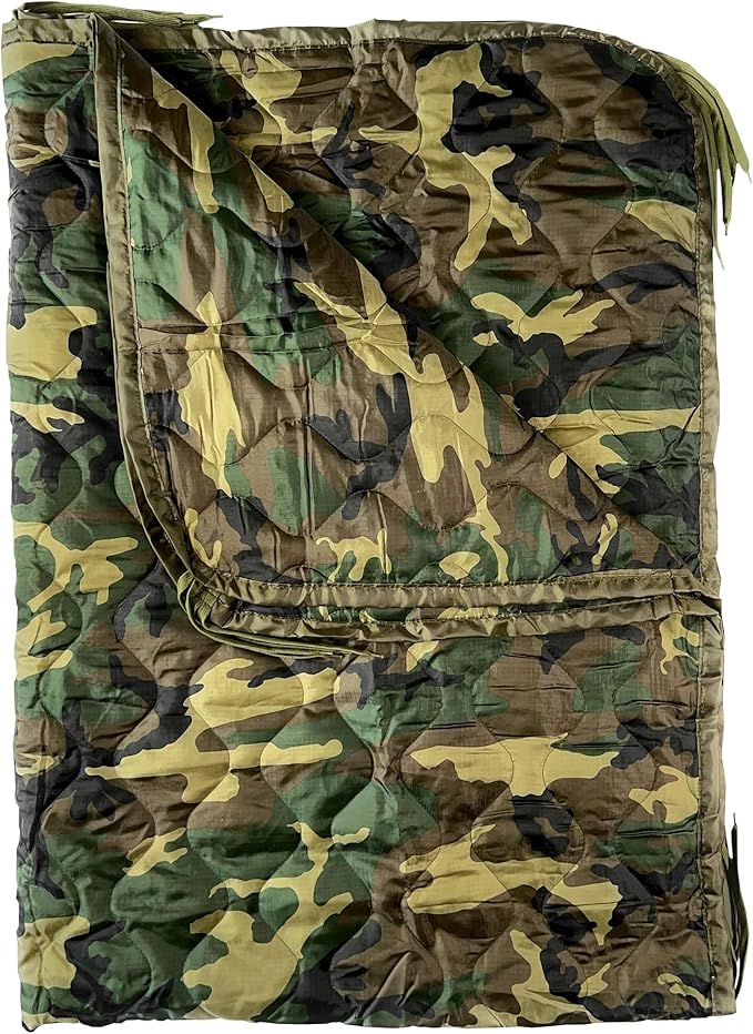 HighSpeedDaddy: Large Woobie Military Blanket &amp Poncho Liner for Camping &amp All Weather Use - Water Resistant + Ripstop - Lightweight Thermal Insulated - Tactical Emergency Outdoor - 82x60