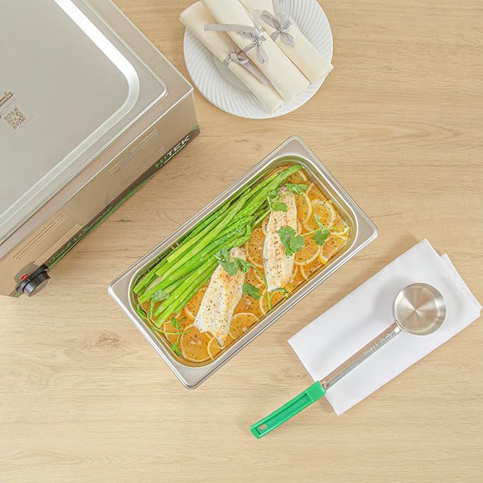 Restaurantware-Kitchen Tek 1/3 Size Steam Table Pan 1 Anti-Jam Steam Pan - Lid Sold Separately 6â€ Deep 24 Gauge Stainless Steel Freezable For Catering Event And Party