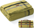 100% Wool Blanket 62 x 86 Warm Thick Washable Military Wool Blanket Great for Camping Outdoors Sporting Events Survival Kits