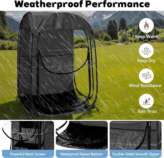 Anwick Sports Tent pop Up Shelter 59 Portable Weather Pod 1 Person for Fishing Camping Outdoor Events