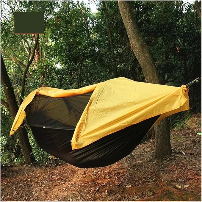 Compatible For Travel Mosquito Net Hammock Waterproof Outdoor Camping Hiking Integrated Tent(Camouflage)