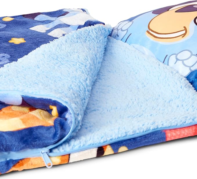 Silk Touch Sherpa Slumber Bag for Boys and Girls Sleeping Bag with Zipper 27 x 56 inches
