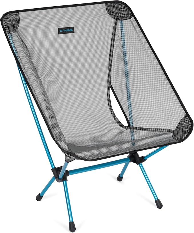 Helinox Chair Zero LT 1.12 lbs Lightweight Camping Chair Durable Ripstop Compact Size Portable and Packable Seat Strong and Ultralight Frame Backpacking Travel Essential Cyan