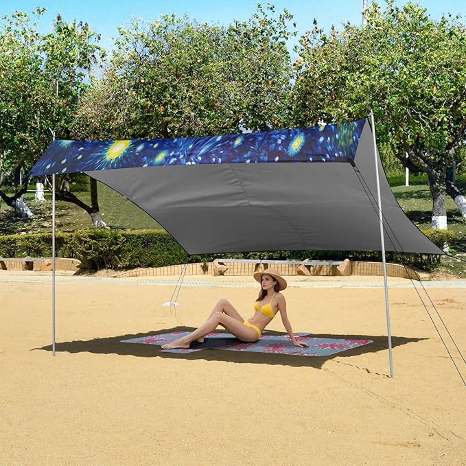 Camping Sun Shelters Starry Night Beach Canopy 126 * 110.2in