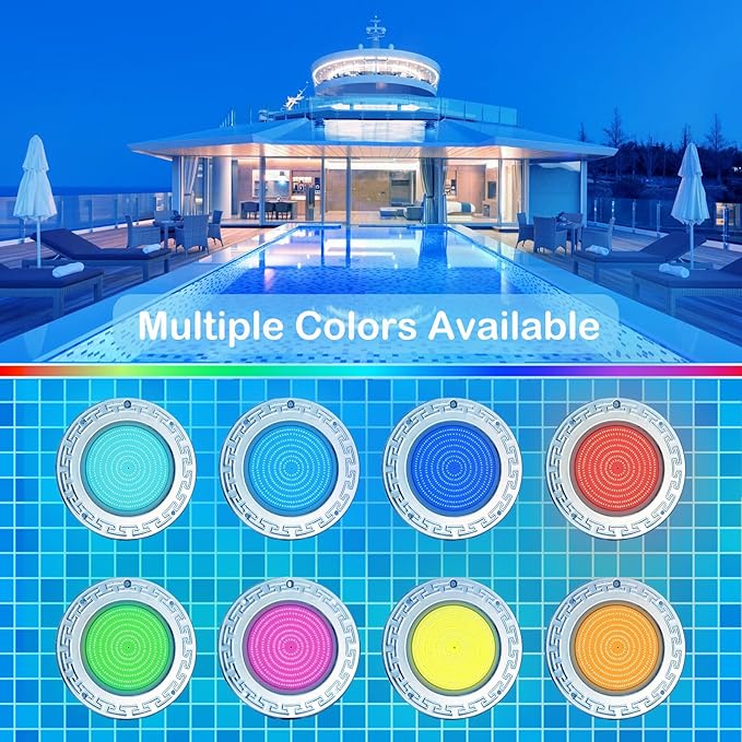 Pool Lights for Inground Pool 20W 6 Inch LED Inground Pool Light with Controller Remote and APP Control for Wet Niche Color Changing Underwater Swimming Pool Lights with 100 Foot Cord