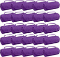 25 Ct of Roll-Up Blankets for Camping Travel Outdoors Beach Picnics – Purple – Hook + Loop Closure for Easy Use in Cars &amp on Airplanes – Customizable for Promotions &amp Events