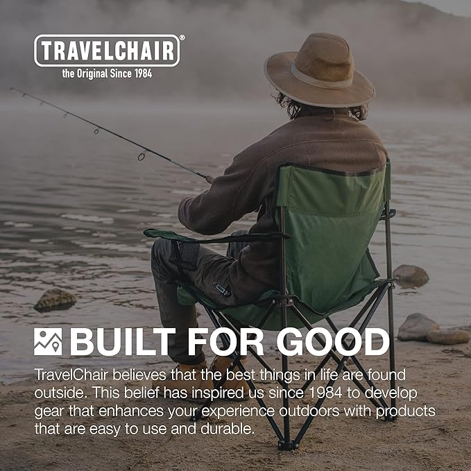 Travel Chair C-Series Rider Chair Foldable and Portable Camping Chair Black