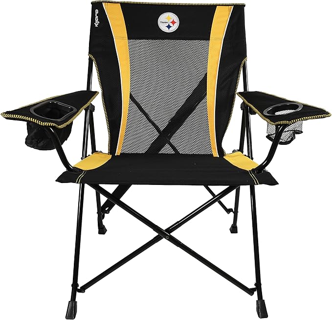 Kijaro Sports Fan Folding Chair 26 L x 35.5 W x 37 H Pittsburgh Steelers