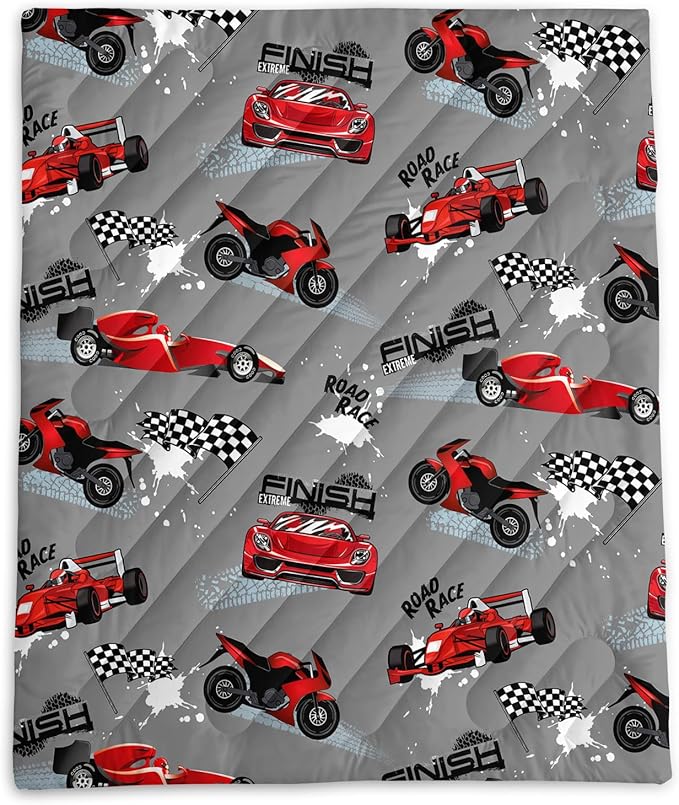 Axolotl Racing Car Lightweight Travel BlanketCooling Red Car Printed Camping BlanketBoys Extremly Gaming Packable Portable Outdoor BlanketWaterproof Travel Blanket for HikingTravelingCampingGrey