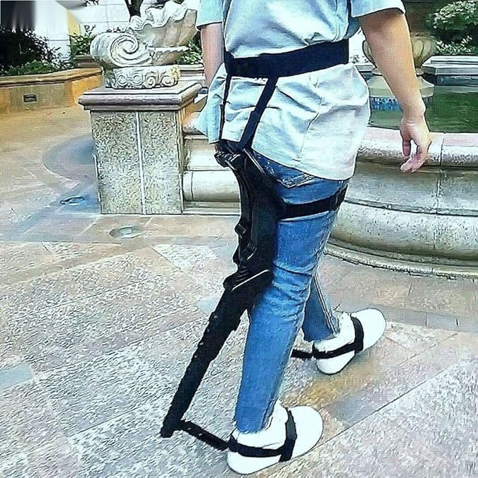 Exoskeleton Seat Portable 3 Gear Height Adjustable Wearable Mechanical Booster MAX 150kg/330lb Foldable Chair for Outdoor Fishing Concert Subway Bus