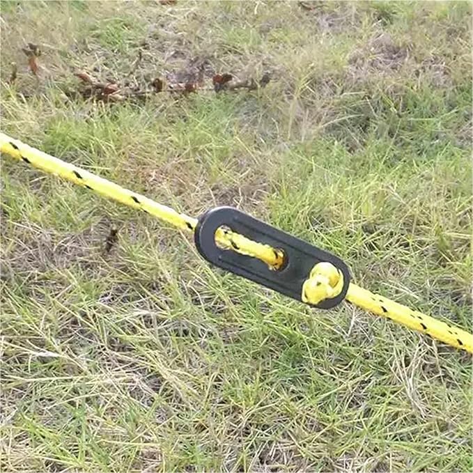 Rope Tensioner 200Pcs Outdoor Camping Tent Canopy Awning Self-Locking Guyline Bent Runners ABS Accessories for Outdoor Tent Camping Hiking