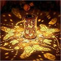 Butterfly Solar Lanterns Outdoor Waterproof Hanging Solar Lights Butterfly Gifts for Women Men Metal Decorative LED Lanterns for Garden DecorYardPatioLawnTabletopPathway