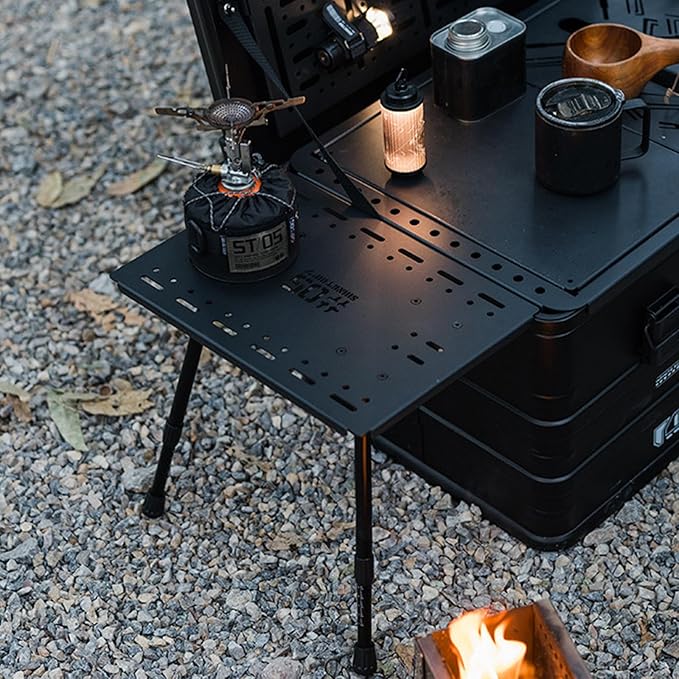 Camping Folding Table Adjustable Table Portable Folding Chair Tactically Picnics Table for Backpacking Hiking