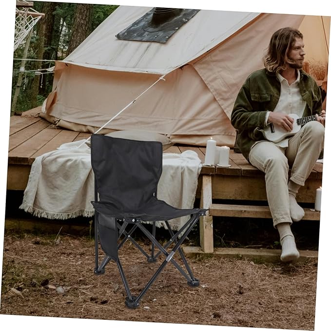 GANAZONO Foldable Camping Chair Portable Fishing Stool Sturdy Design Lightweight and Easy to Carry for Outdoor Adventures Medium
