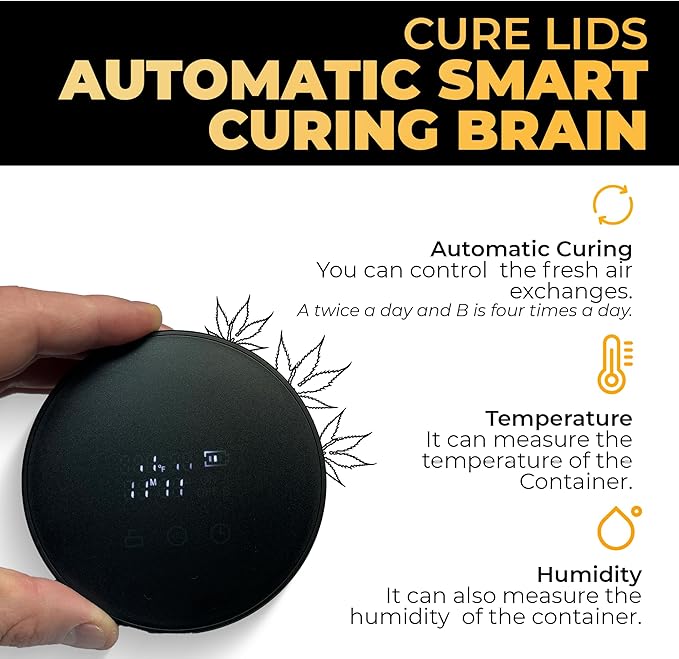 Controller Brain - Exchanges Fresh Air Automatically for Harvesting &amp Compatible with Gamma Seal Lids Yellow Top Bins Metal Containers Smart Curing Hydroponics Herb Guarding