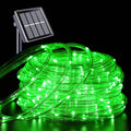 YEGUO Solar Christmas Light Outdoor Waterproof 66ft 200 LED Green Rope Lights 8 Modes Tube String Lights in Clear Thin Tube