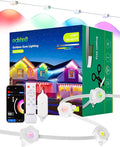 EDISHINE 150FT Cuttable Permanent Outdoor Lights 90 LED Smart RGB+IC+Warm White Eave Light 111+ Scene Modes App+Voice+Remote Control IP67 Waterproof for House New Year Decor Alexa Google Enable