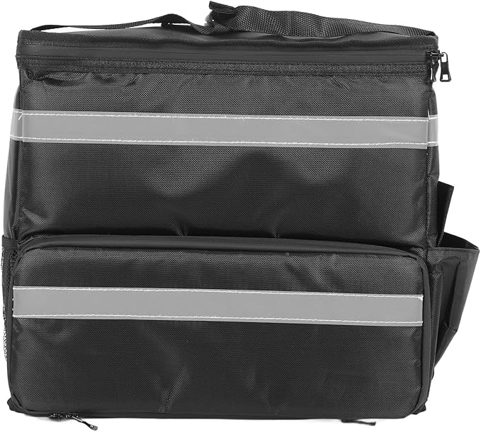 Asixxsix Insulated Food Delivery Bag Expandable Food Delivery Backpack with Water Proof Material for Pizza and Takeout