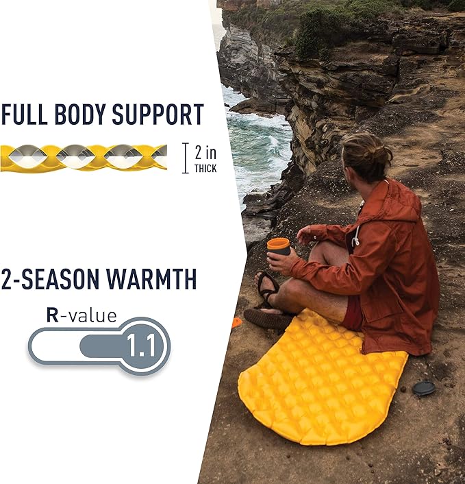 Sea to Summit Ultralight Backpacking Air Mattress Regular (72 x 21.5 x 2 inches)
