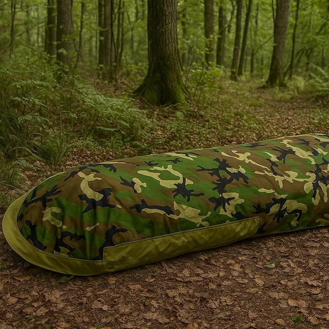 Akmax.cn Bivy Cover Sack for Military Army Modular Sleeping System Waterproof Outer Shell for Sleeping Bag Minimalist Stealth Shelter
