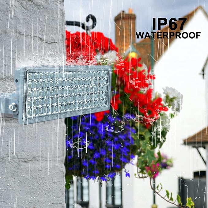 Kekeou GDIDEA 100W LED Flood Lights Outdoor Stadium Lights 100 Watt Outside Flood Light 11000LM 6500K Exterior Flood Lights IP67 Waterproof LED Outdoor Lights for Yard
