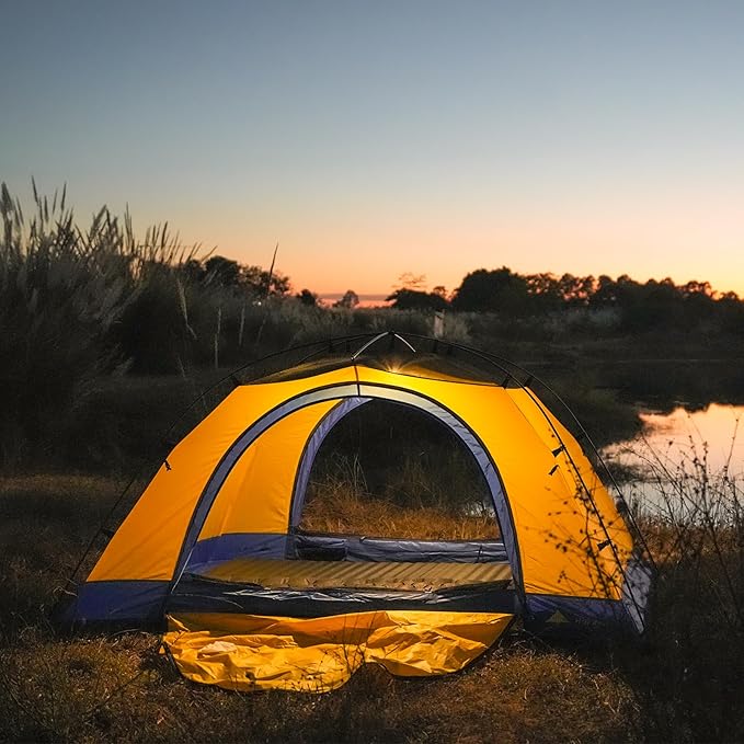 Tulip 2P Backpacking Tent – 3 Season Camping Tentwith Double Door Waterproof Windproof Lightweight Easy Set Up 3 Season 2 Person Tent Camping Hiking Beaches Picnic Mountaineering