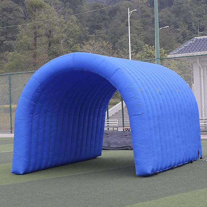 SAYOK 16.7FT Inflatable Tunnel Sport Tunnel Entrance Inflatable Football Tunnel Tent with Blower for Event Exhibition Promotion(Blue 16.7ft x 9.84ft x 9.19ft)