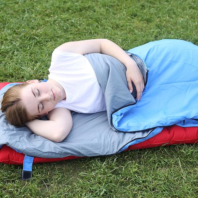 REDCAMP Ultra Lightweight Sleeping Bag for Backpacking Hiking Comfort for Adults Warm Weather with Compression Sack