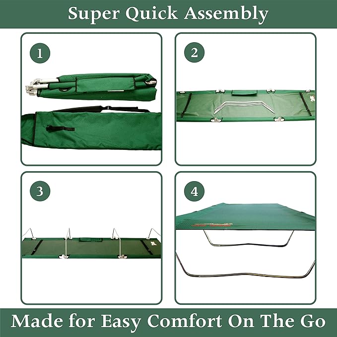 BYER OF MAINE TriLite Cot Camping cots for Adults Portable cot Single