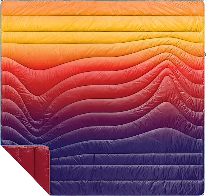 Rumpl Original Puffy 2-Person Blanket for Camping and Outdoors Pyro Fade (v1)