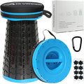 ALEVMOOM Upgraded XXL Collapsible Stool with Thick Cushion 19.71000lbs Max WeightWider &amp Taller Pop Up Seat Heavy Duty Portable Retractable Folding Chair or Travel Foot Rest for Camping &amp