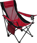 Kijaro Sling Folding Camping Chair - Enjoy The Outdoors in This Outdoor Chair with a Built-in Cup Holders and Side Organizer OR Side Cooler - Includes a Detachable Pillow