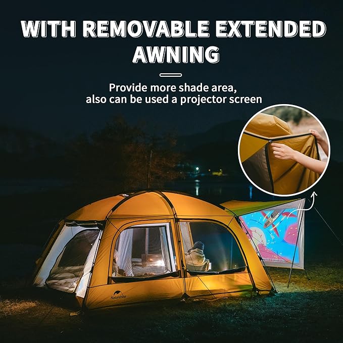 Naturehike Dune Hot Tent with Stove JackDouble Layer 4 Season TentWaterproof 2-4 Person Tents for Camping
