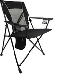 Kijaro Foldable Camping Chair Vik Black Polyester Mesh Steel Portable Durable Unisex