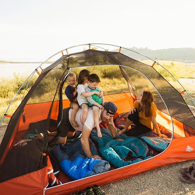 Kelty 4/6 Person Freestanding Rumpus Tent for Camping Car Camping Festivals and Family with Extra Large Vestibule