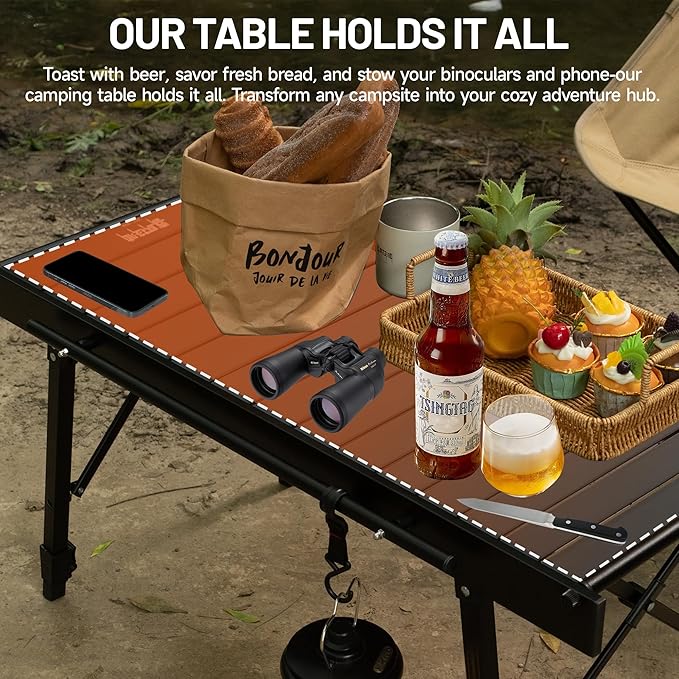 Himalaya IGT Folding Camping Table Portable Outdoor Camp Kitchen System Adjustable Aluminum Foldable Ultralight Lightweight with Bag for Patio BBQ Car Picnic RV
