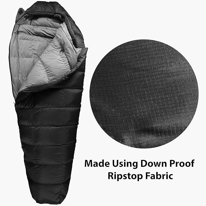 Outdoor Vitals Summit Sleeping Bag 800+ Fill Power Starting Under 2lbs Ultralight Backpacking Mummy Down Sleeping Bag for Lightweight Hiking &amp Camping