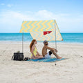 Red Suricata Teepee Beach Tent &amp Beach Canopy for 1-2 Persons UPF50 Sun Beach Shade Sunshade with 2 Aluminum Poles &amp Crossbar 4 Robust Ground Anchor Screws - Compact &amp Lightweight (Akum