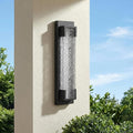 Hyunbae Outdoor Wall Light 18.9 Large LED Modern Outdoor Wall Sconce Waterproof Exterior Lighting Fixture with Acrylic Water Ripple Lamp 2700K Outdoor Porch Lights for House Garage Dimmable