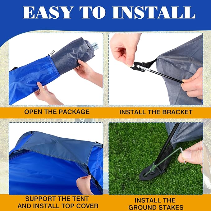 SATINIOR 10 Pack 2 Person Tents for Homeless Bulk Homeless Backpacking Supplies Lightweight Tent Waterproof Windproof Setup with Stakes Carrying Bag for Camping Charitable Donation