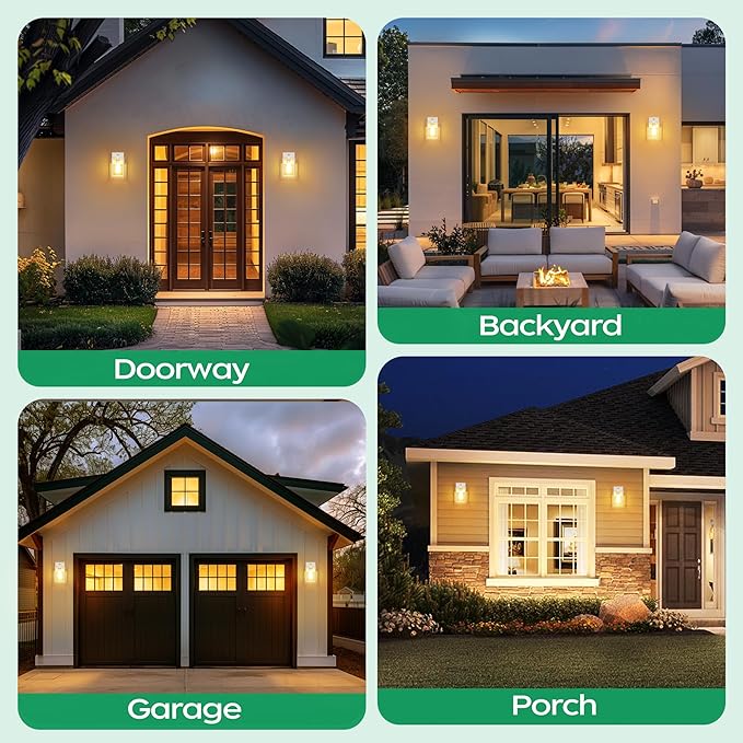 White Dusk to Dawn Exterior Lighting Fixtures Wall Mount Outdoor Porch Lights for House Sensor Wall Lights Waterproof Wall Sconce Lamp Wall Lantern Anti Rust Coach Lights for Doorway Garage