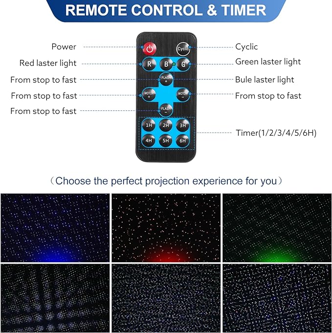 Outdoor RGB Laser Projector Lights Moving 3 Color Starry Sky &amp Firefly Effects Projection Light with RF Control IP65 Outdoor Holiday Landscape Decor for Christmas Halloween Parties Garden New Ye